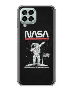Чехол для Samsung Galaxy M33 (5G) (M336B) с картинкой «NASA — шагаем по Луне»