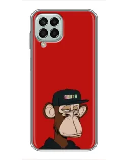 Чехол для Samsung Galaxy M33 (5G) (M336B) с картинкой «Bored Ape — красный фон»