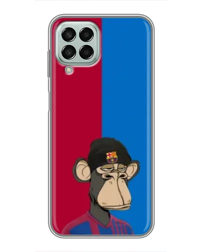 Чехол для Samsung Galaxy M33 (5G) (M336B) с картинкой «Bored Ape — фанат Барсы» Чехол для Samsung Galaxy M33 (5G) (M336B) с картинкой «Bored Ape — фанат Барсы»