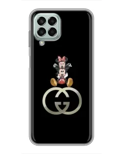 Чехол для Samsung Galaxy M33 (5G) (M336B) с картинкой «Минни Маус на лого»