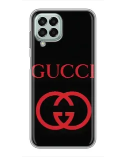 Чехол для Samsung Galaxy M33 (5G) (M336B) с картинкой «Gucci — красный логотип»