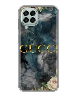 Чехол для Samsung Galaxy M33 (5G) (M336B) с картинкой «Абстрактные цветы Gucci»