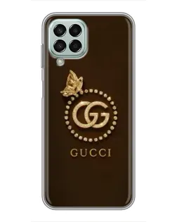 Чехол для Samsung Galaxy M33 (5G) (M336B) с картинкой «Gucci — золотая бабочка»