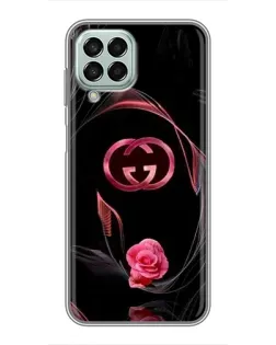 Чехол для Samsung Galaxy M33 (5G) (M336B) с картинкой «Gucci — неоновая роза»