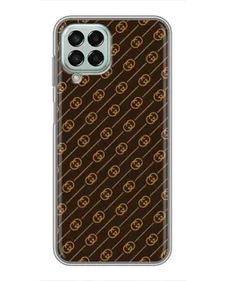 Чехол для Samsung Galaxy M33 (5G) (M336B) с картинкой «Gucci — золотые диагонали»