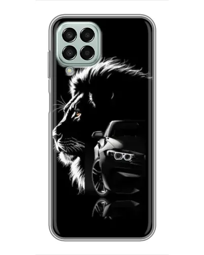 Чехол для Samsung Galaxy M33 (5G) (M336B) с картинкой «BMW и лев» Чехол для Samsung Galaxy M33 (5G) (M336B) с картинкой «BMW и лев»