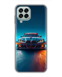 Чехол для Samsung Galaxy M33 (5G) (M336B) с картинкой «BMW — огни неона»