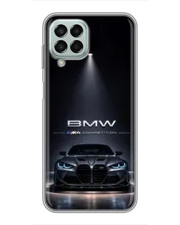 Чехол для Samsung Galaxy M33 (5G) (M336B) с картинкой «BMW сквозь ночной город»