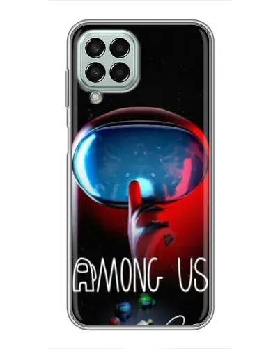 Чехол для Samsung Galaxy M33 (5G) (M336B) с картинкой «Красный импостер — макро»