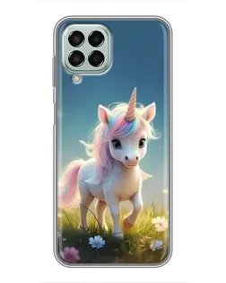 Чехол для Samsung Galaxy M33 (5G) (M336B) с картинкой «Единорог на поляне»