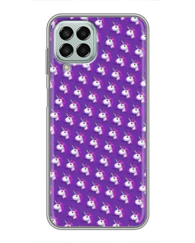 Чехол для Samsung Galaxy M33 (5G) (M336B) с картинкой «Единороги на фиолетовом»