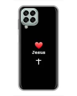 Чехол для Samsung Galaxy M33 (5G) (M336B) с картинкой «Сердце - Jesus»