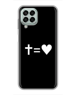 Чехол для Samsung Galaxy M33 (5G) (M336B) с картинкой «Крест и Сердце»