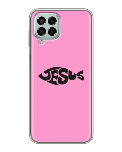 Чехол для Samsung Galaxy M33 (5G) (M336B) с картинкой «Розовый символ  Jesus»