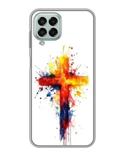 Чехол для Samsung Galaxy M33 (5G) (M336B) с картинкой «Акварельный крест»