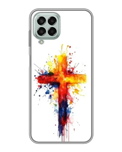 Чехол для Samsung Galaxy M33 (5G) (M336B) с картинкой «Акварельный крест»