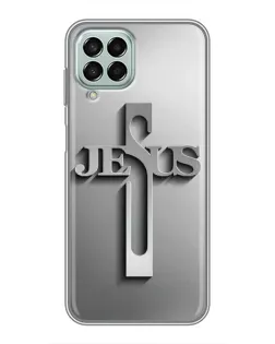 Чехол для Samsung Galaxy M33 (5G) (M336B) с картинкой «Металлический крест Jesus»
