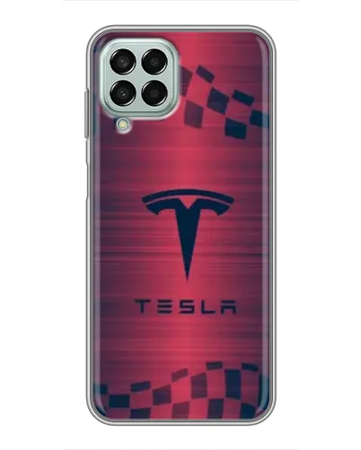 Чехол для Samsung Galaxy M33 (5G) (M336B) с картинкой «Тесла красный карбон» Чехол для Samsung Galaxy M33 (5G) (M336B) с картинкой «Тесла красный карбон»