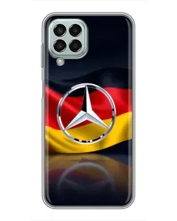 Чехол для Samsung Galaxy M33 (5G) (M336B) с картинкой «Mercedes — флаг Германии»