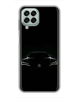 Чехол для Samsung Galaxy M33 (5G) (M336B) с картинкой «Mercedes — силуэт авто»