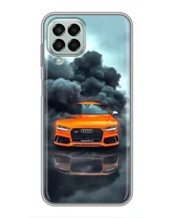 Чехол для Samsung Galaxy M33 (5G) (M336B) с картинкой «Audi в облаках дыма»
