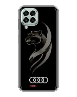 Чехол для Samsung Galaxy M33 (5G) (M336B) с картинкой «Графика — пантера и Audi»