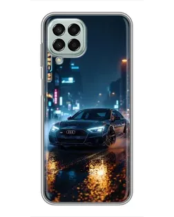 Чехол для Samsung Galaxy M33 (5G) (M336B) с картинкой «Ночной город и Audi»