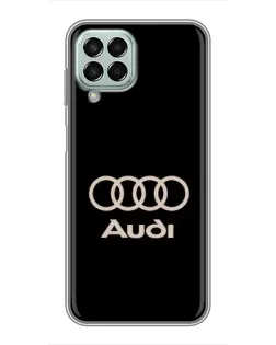 Чехол для Samsung Galaxy M33 (5G) (M336B) с картинкой «Audi — золотой логотип»