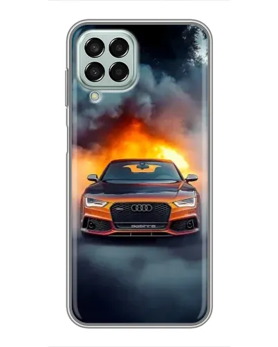 Чехол для Samsung Galaxy M33 (5G) (M336B) с картинкой «Audi в огненном дыму» Чехол для Samsung Galaxy M33 (5G) (M336B) с картинкой «Audi в огненном дыму»
