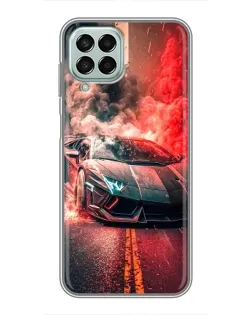 Чехол для Samsung Galaxy M33 (5G) (M336B) с картинкой «Lamborghini красный дым»