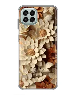 Чехол для Samsung Galaxy M33 (5G) (M336B) с картинкой «Бежевый флористический декор» Чехол для Samsung Galaxy M33 (5G) (M336B) с картинкой «Бежевый флористический декор»