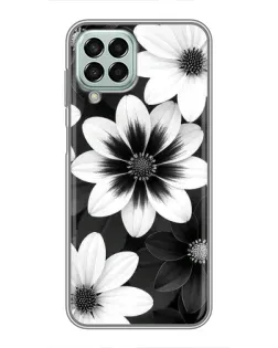 Чехол для Samsung Galaxy M33 (5G) (M336B) с картинкой «Монохромные астры» Чехол для Samsung Galaxy M33 (5G) (M336B) с картинкой «Монохромные астры»