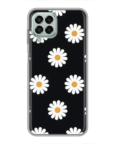 Чехол для Samsung Galaxy M33 (5G) (M336B) с картинкой «Ромашки на черном»