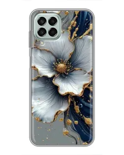 Чехол для Samsung Galaxy M33 (5G) (M336B) с картинкой «Белый цветок и золотой флюид» Чехол для Samsung Galaxy M33 (5G) (M336B) с картинкой «Белый цветок и золотой флюид»
