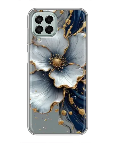 Чехол для Samsung Galaxy M33 (5G) (M336B) с картинкой «Белый цветок и золотой флюид» Чехол для Samsung Galaxy M33 (5G) (M336B) с картинкой «Белый цветок и золотой флюид»