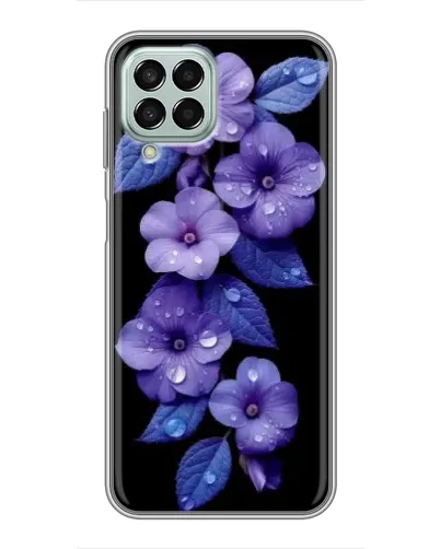 Чехол для Samsung Galaxy M33 (5G) (M336B) с картинкой «Фиолетовые цветы с росою»
