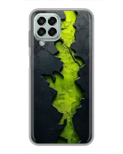 Чехол для Samsung Galaxy M33 (5G) (M336B) с картинкой «Салатовый разлом скалы»