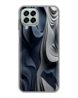 Чехол для Samsung Galaxy M33 (5G) (M336B) с картинкой «Объемные синие складки»