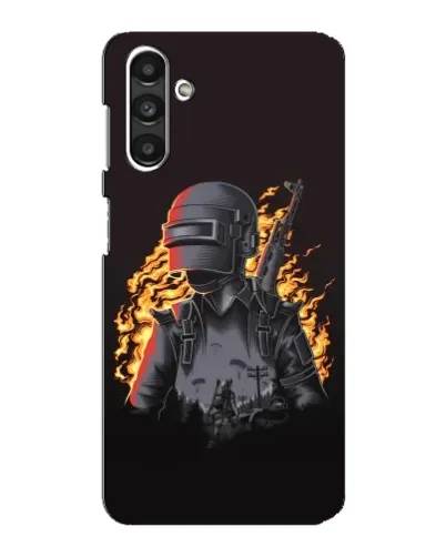 Чехол для Samsung Galaxy M34 (5G) с картинкой «PUBG — огненный силуэт»