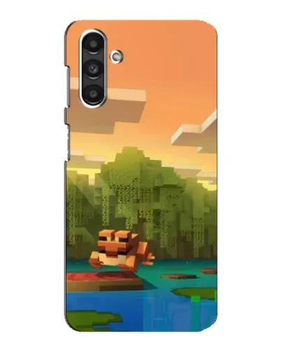 Чехол для Samsung Galaxy M34 (5G) с картинкой «Майнкрафт закат солнца»