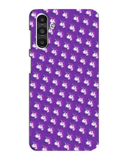 Чехол для Samsung Galaxy M34 (5G) с картинкой «Единороги на фиолетовом»