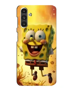 Чехол для Samsung Galaxy M34 (5G) с картинкой «Губка Боб прыгает»