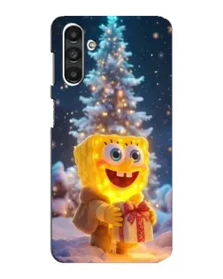 Чехол для Samsung Galaxy M34 (5G) с картинкой «Рождественский Спанч Боб»