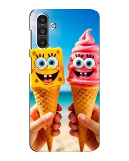 Чехол для Samsung Galaxy M34 (5G) с картинкой «Спанч Боб мороженое»
