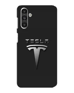 Чехол для Samsung Galaxy M34 (5G) с картинкой «Стальной логотип Tesla»