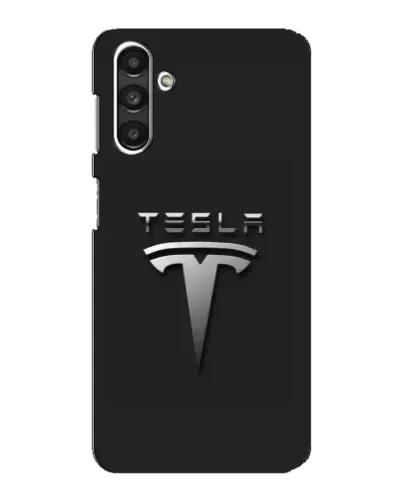 Чехол для Samsung Galaxy M34 (5G) с картинкой «Стальной логотип Tesla»