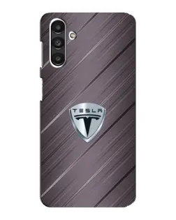 Чехол для Samsung Galaxy M34 (5G) с картинкой «Металлическая текстура Tesla»