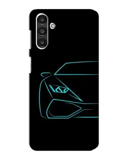 Чехол для Samsung Galaxy M34 (5G) с картинкой «Голубой силуэт Lamborghini»