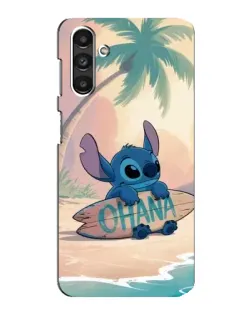 Чехол для Samsung Galaxy M34 (5G) с картинкой «Стич на серфе»