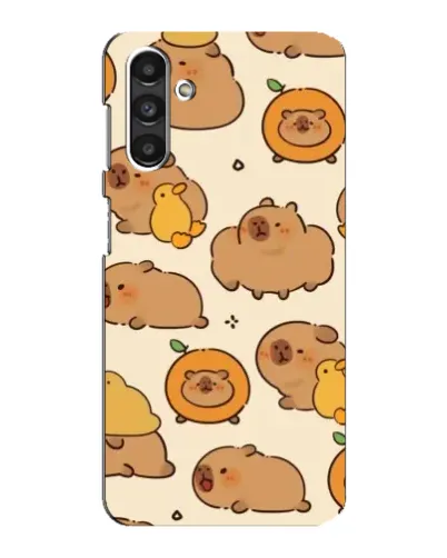 Чехол для Samsung Galaxy M34 (5G) с картинкой «Капибары с апельсинами»